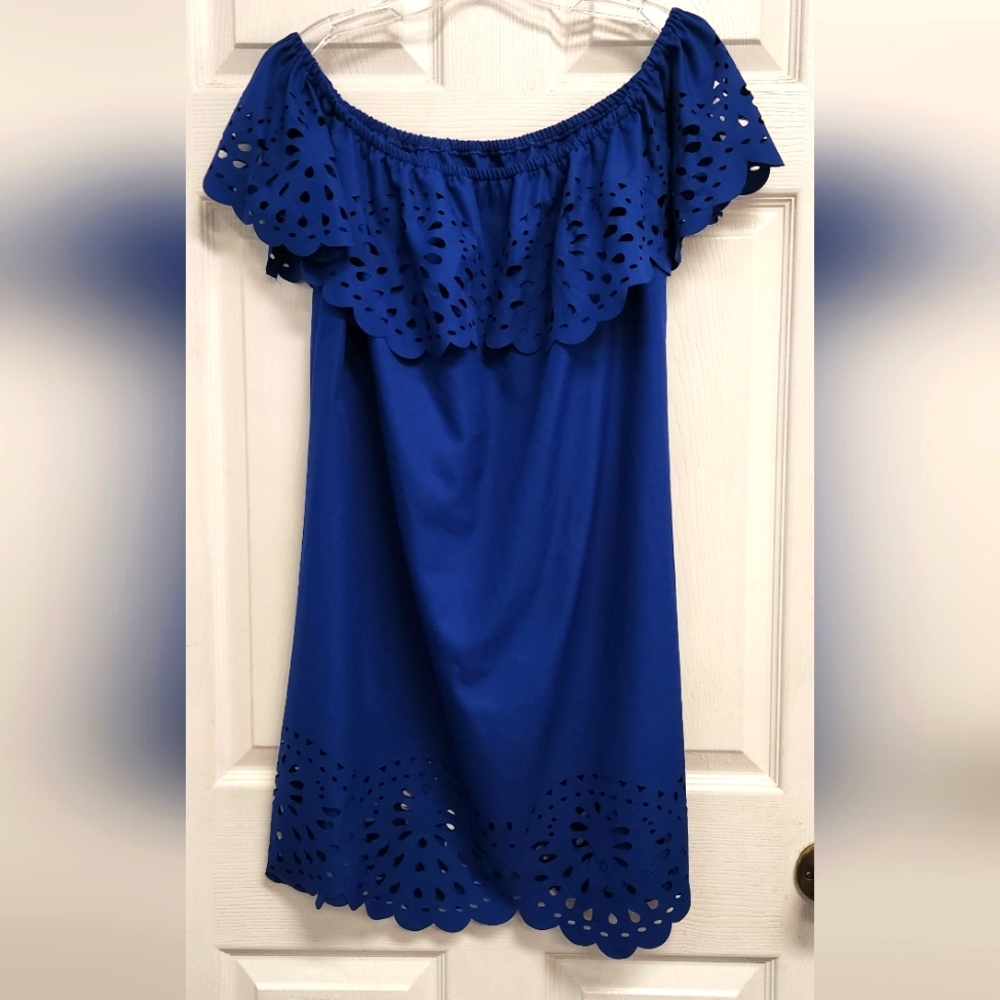Floerns Women's Off Shoulder Ruffle Loose Tunic